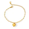 Love Heart Shape Pendant Bracelet
