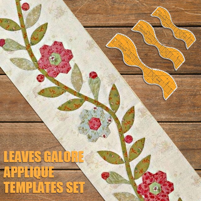Quilt Applique Curves Rotary Cutting Templates With Instructions
