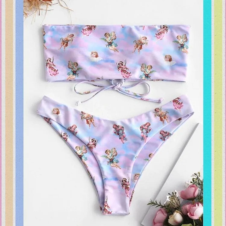 Kawaii Angel Baby Bikini Swimsuit Set SP13878