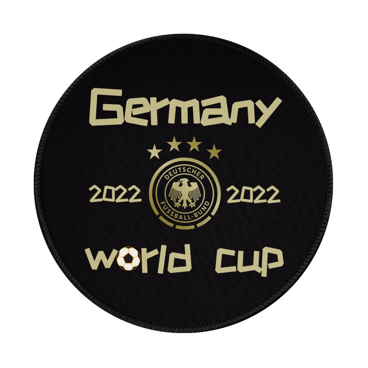 Germany 2022 World Cup Team Logo Non-Slip Rubber Round Mouse Pad