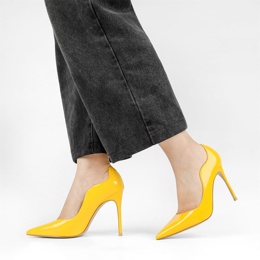 100mm Women's Party Wedding Dress Classic Shoes Fashion Edge Design Heels Stilettos-vocosishoes