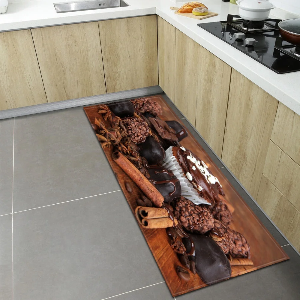 Nordic Kitchen Mat Home Entrance Doormat Bedroom Living Room Decoration Long Rug Hallway Bathroom Balcony Floor Anti-Slip Carpet