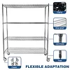 [US Local Warehouse] 5 Tier Wire Storage Rack with Wheels Garage Shelving Each Layer Support 250KG Shelving Units 70.87x59.76x23.98in for Warehouse Hospital Commercial Space