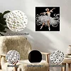 (25x25cm)DIY Ballet Girl Framed Handmade Pearl Painting Art Craft Kit Living Home Decor
