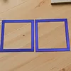 2Pcs Diamond Art Square Auxiliary Frame 3D Printing Diamond Art Desk Positioning Frame Lightweight for Boys Girls Adults Students Home Office Leisure (Royal Blue small)