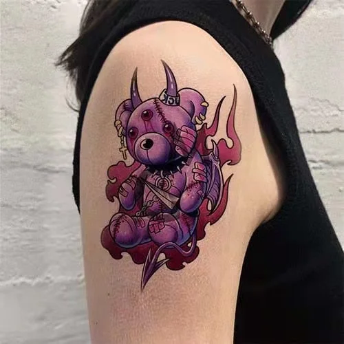 Anime Tattoo Sticker Waterproof for Men Women Body Art Personality Cool Butterfly Fake Tattoo Arm Thigh Pattern Temporary Tattoo