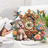Acrylic Special Shape Flower Bird Diamond Painting Clock Ornaments Kit