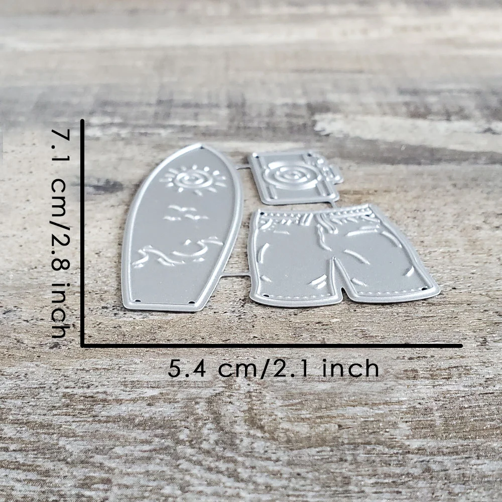 Nigikala Summer travel swimsuit pants surfboard Metal Cutting Dies Scrapbooking Stencil Die Cuts Card Making Craft Embossing New