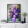 Diamond Painting-DIY Full Round Drill Purple Orchids