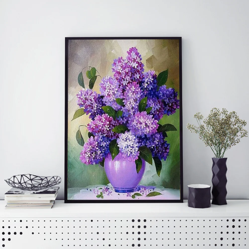 Diamond Painting - Full Round Drill - Purple Orchids