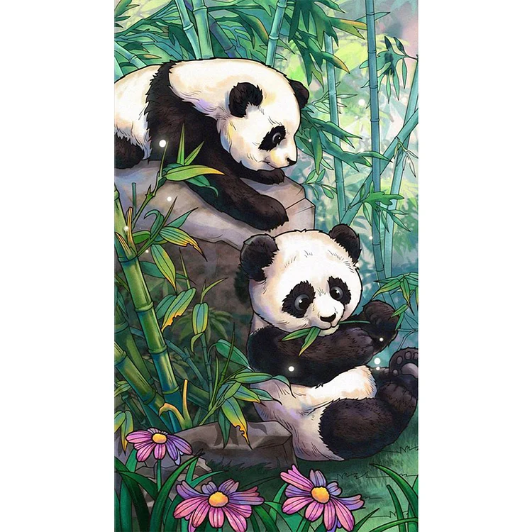 Diamond Art Panda, Diamond Painting Stickers, DIY 5D, 5D Painting, Cute  Stickers, Panda Stickers 