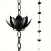 Lotus Rain Chain Rain Catcher Chain Outdoor Garden Hanging Rain Catcher Cups