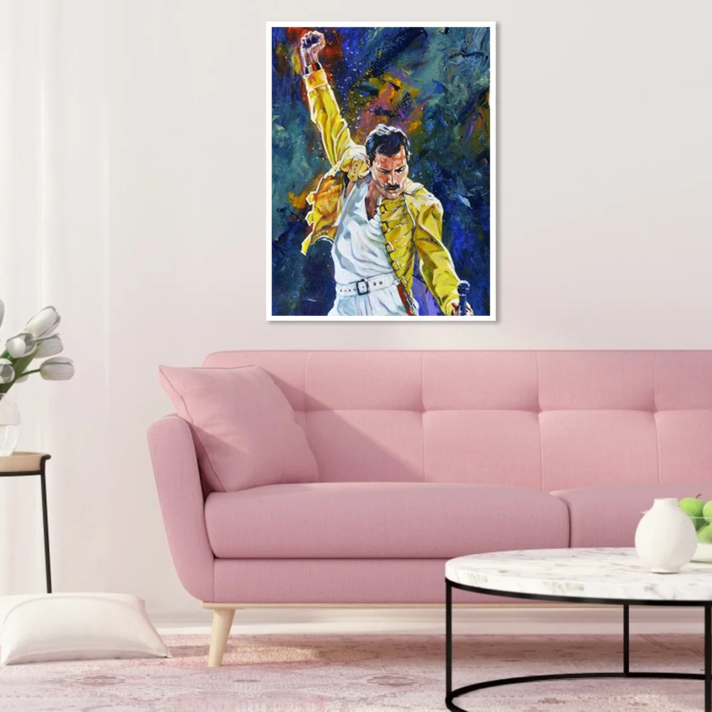Diamond Painting - Full Round Drill - Freddie Mercury(Canvas|30*40cm)