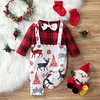 Plaid Baby Infant Outfits Romper Christmas Patchwork Jumpsuits