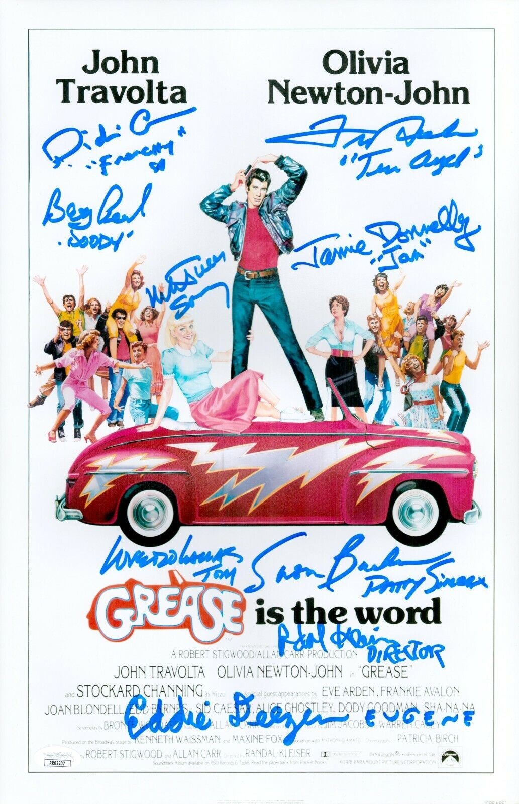 FRANKIE AVALON BARRY PEARL +7 Signed GREASE 11x17 Photo Poster painting Autograph JSA COA Cert