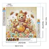 >SALE<5D DIY Full Round Drill Diamond Painting Bear and Bee Kit Home Decoration30x30cm