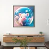Crystal Ball Zodiac-Pig-11CT Stamped Cross Stitch 40*40cm/15.75*15.75in