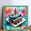 (US Only)Piano Printed Cross Stitch Kit 45x45cm DIY 11CT Thread Art Needlework Home Decor