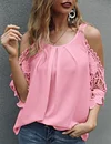 Cold Shoulder Cut Out Blouse