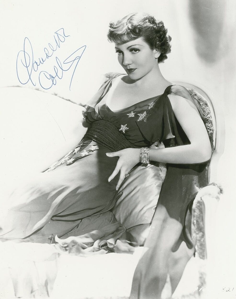 CLAUDETTE COLBERT Signed Photo Poster paintinggraph - Film Star Actress - preprint