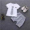 Baby Boy Tie Bow Summer New Kids Cotton Cute Sets Baby Boy Outfit Costumes - honeylives