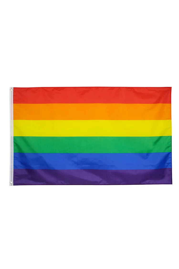 Double-Sided Rainbow Decorative Sewing Banner Advertising Flag