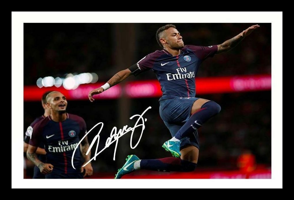 Neymar JR - Paris St Germain Autograph Signed & Framed Photo Poster painting 1