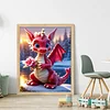 Red Dragon-11CT Stamped Cross Stitch 40*50cm/15.75*19.69in