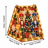 DIY Wooden Diamond Painting Pearl Tent House with Lights, Holiday Tabletop Art Craft Kit with String Lights, Christmas Home Decor Gift