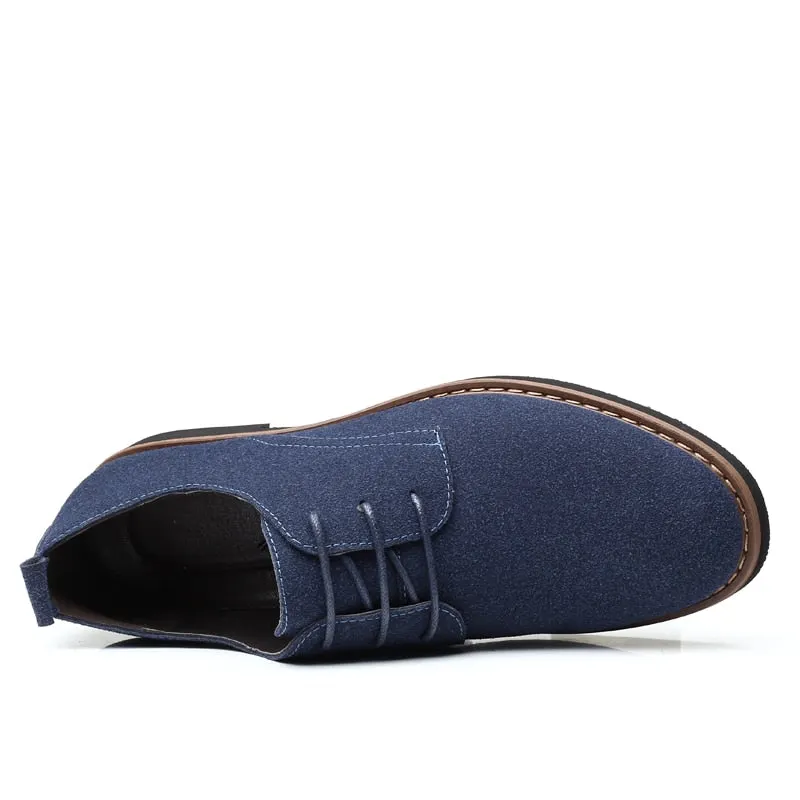 Men Oxfords Suede Leather Dress Shoes Men Casual Shoes Sneakers Luxury Brand Moccasins Loafers Men Classic Flats Plus Size 38-48