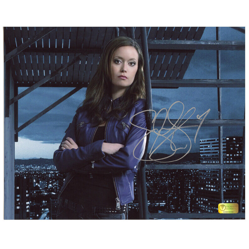 Summer Glau Autographed Sarah Connor Chronicles Terminator On Set 8x10 Photo Poster painting