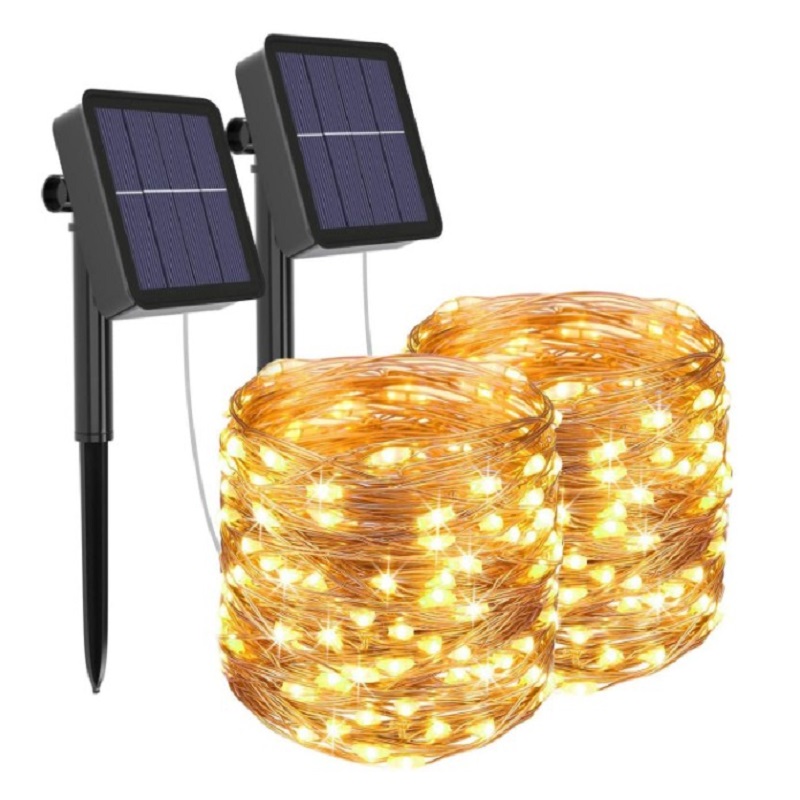

2 Pack Litogo Solar Fairy Lights Outdoor 12m 120 LE Solar Gan Lights, 501 Original