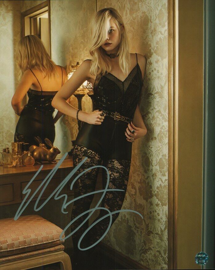 ELLE FANNING Autographed Original 8x10 Photo Poster painting LOA TTM