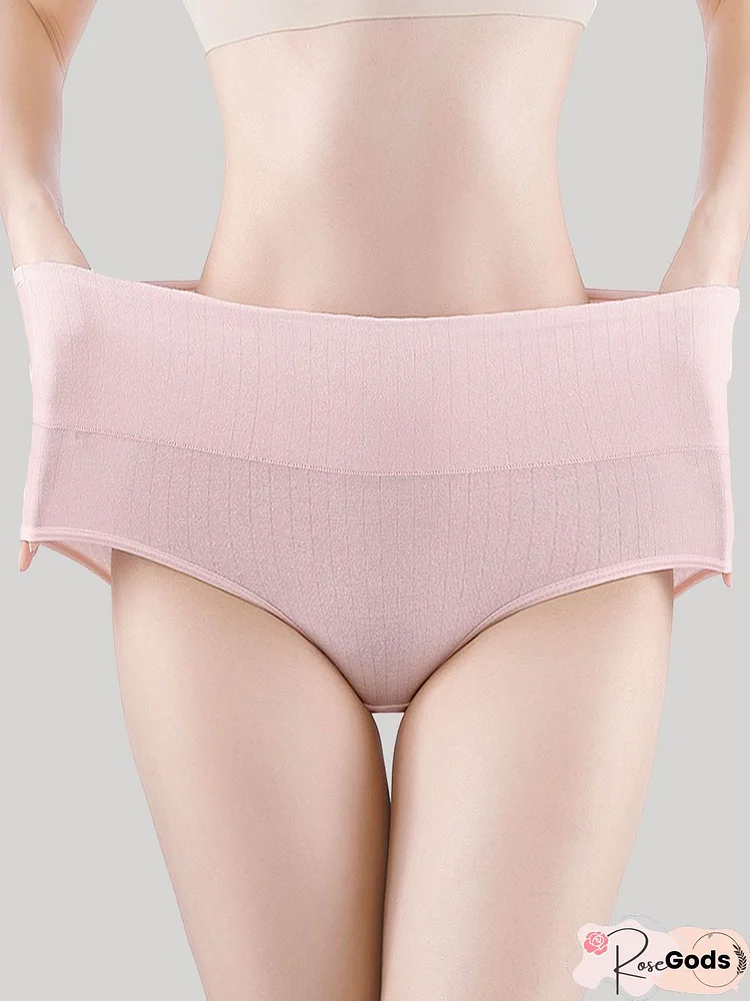 High Waist Abdominal Cotton Crotch Antibacterial Breathable Brief Plus Size