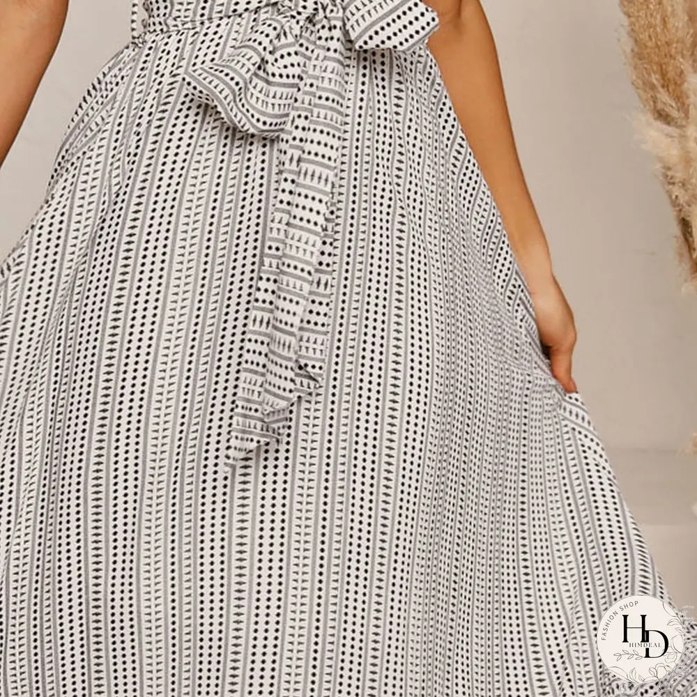 Sleek Sleeveless Overlap Dress