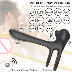 Remote Control Delayed Ejaculation Penis Ring Cock Ring G-spot Vaginal Stimulator