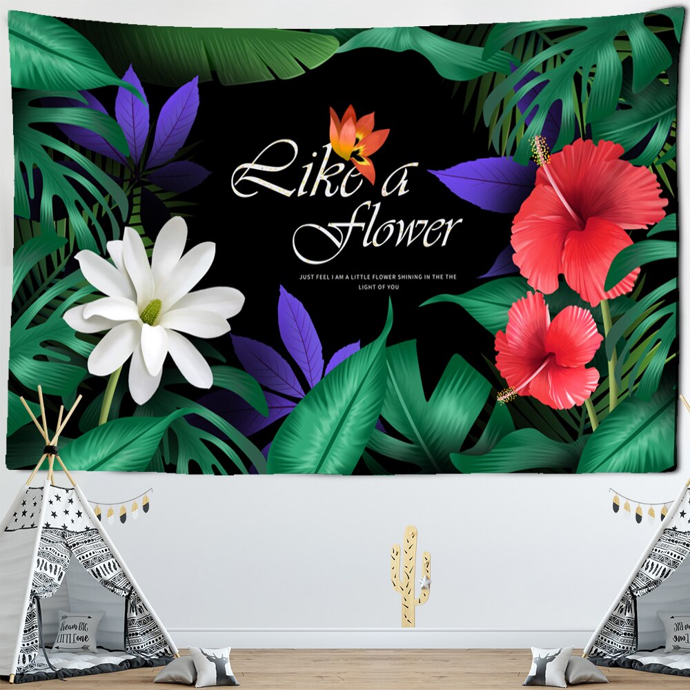 

Wall Tapestry - Nature Palm Tree Landscape Flower-150*130cm, 501 Original