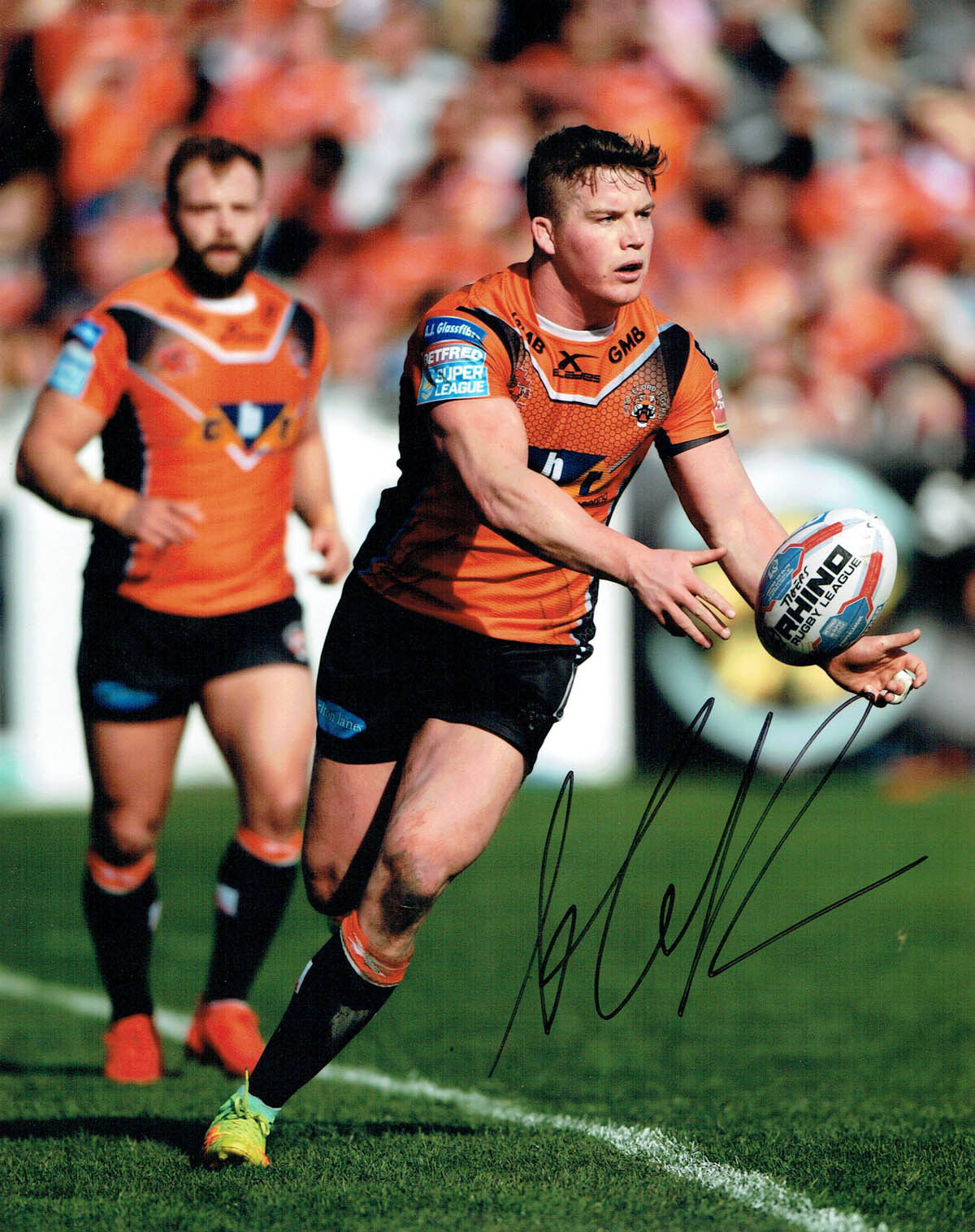 Adam MILNER Castleford Tigers Rugby Signed Autograph 10x8 Photo Poster painting AFTAL COA