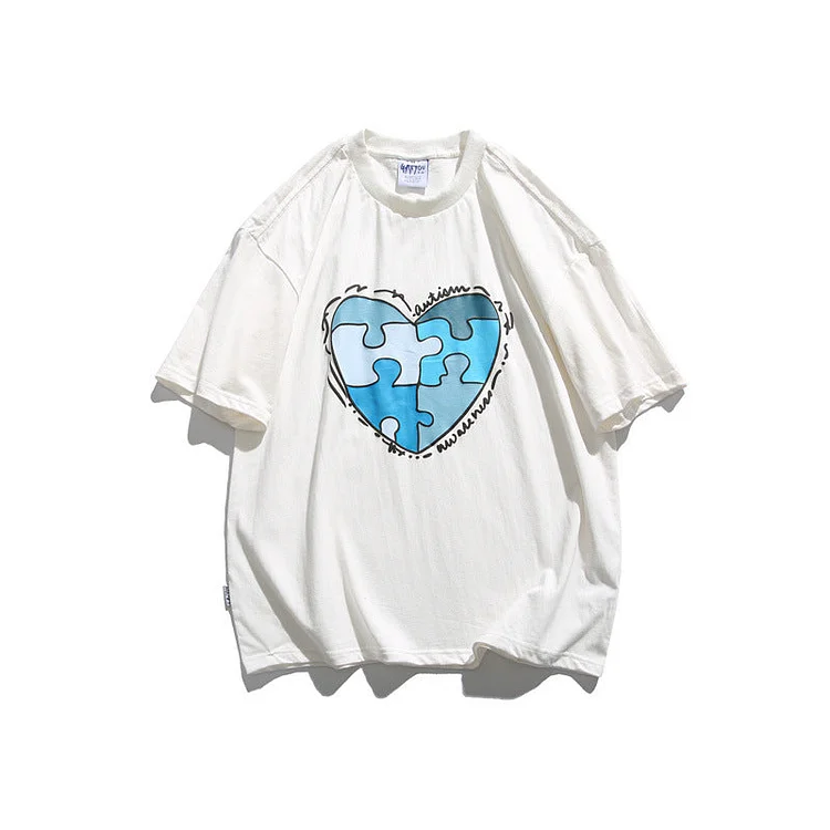 Man Summer T Shirt Heart Printing
