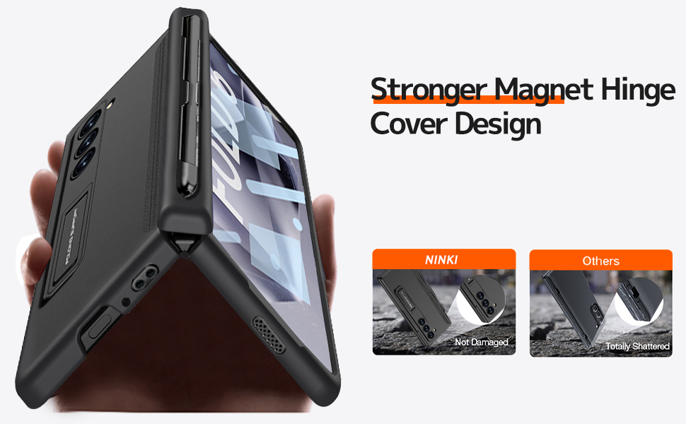 Samsung Galaxy Z Fold 6 Case with S Pen Holder & Magnetic Hinge Protection
