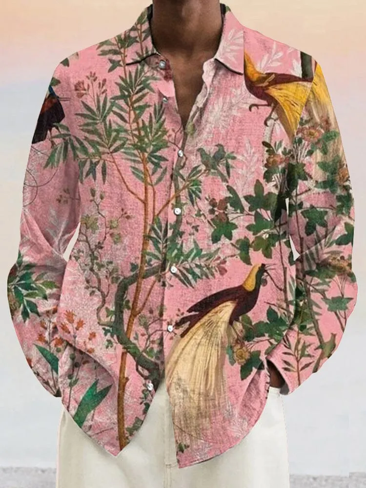 Cozy Floral Cotton Linen Shirt