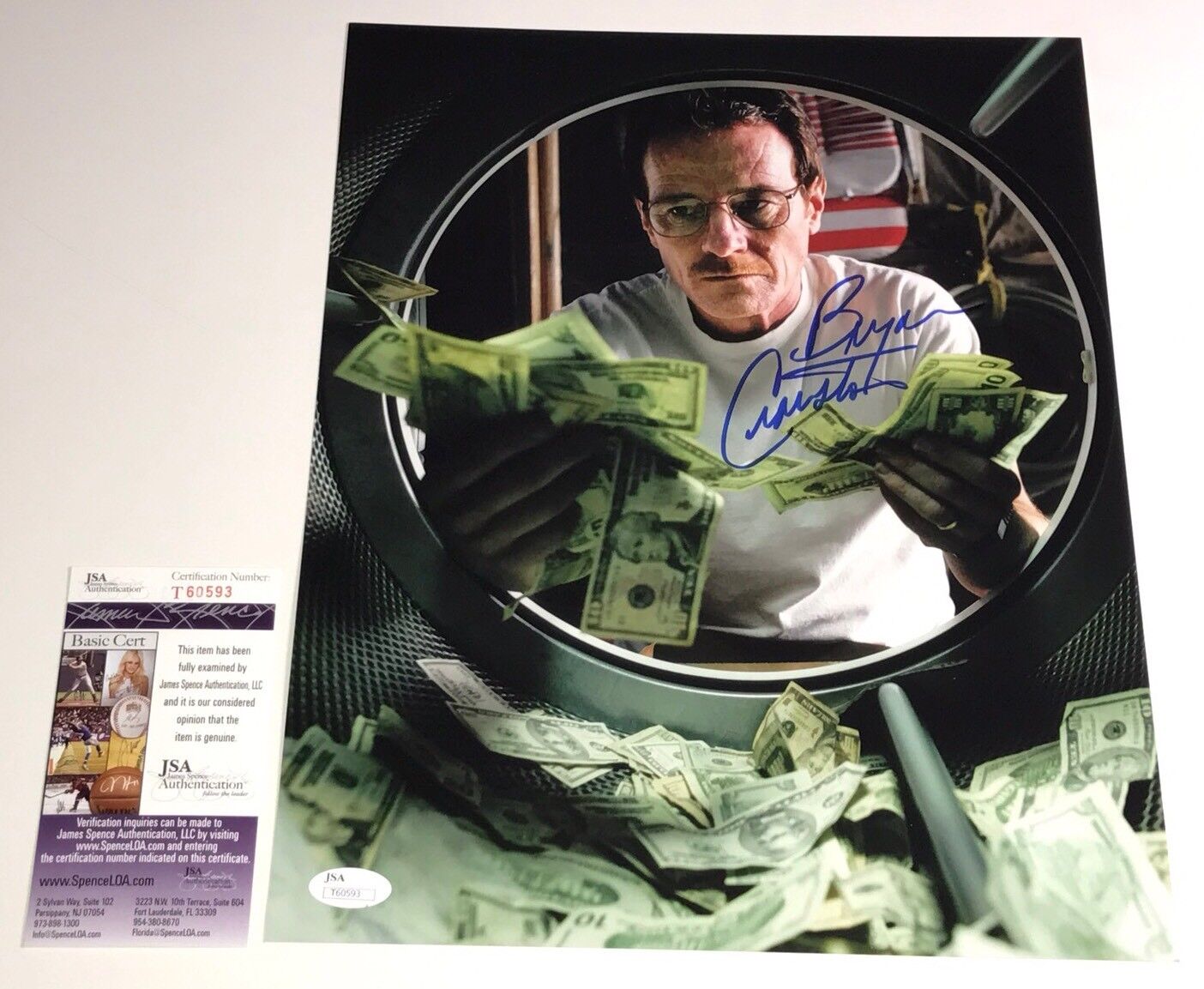 BRYAN CRANSTON Authentic Breaking Bad SIGNED 11x14 Photo Poster painting IN PERSON JSA COA