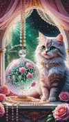 Luxury AB Velvet Diamond Painting Kit - Cat