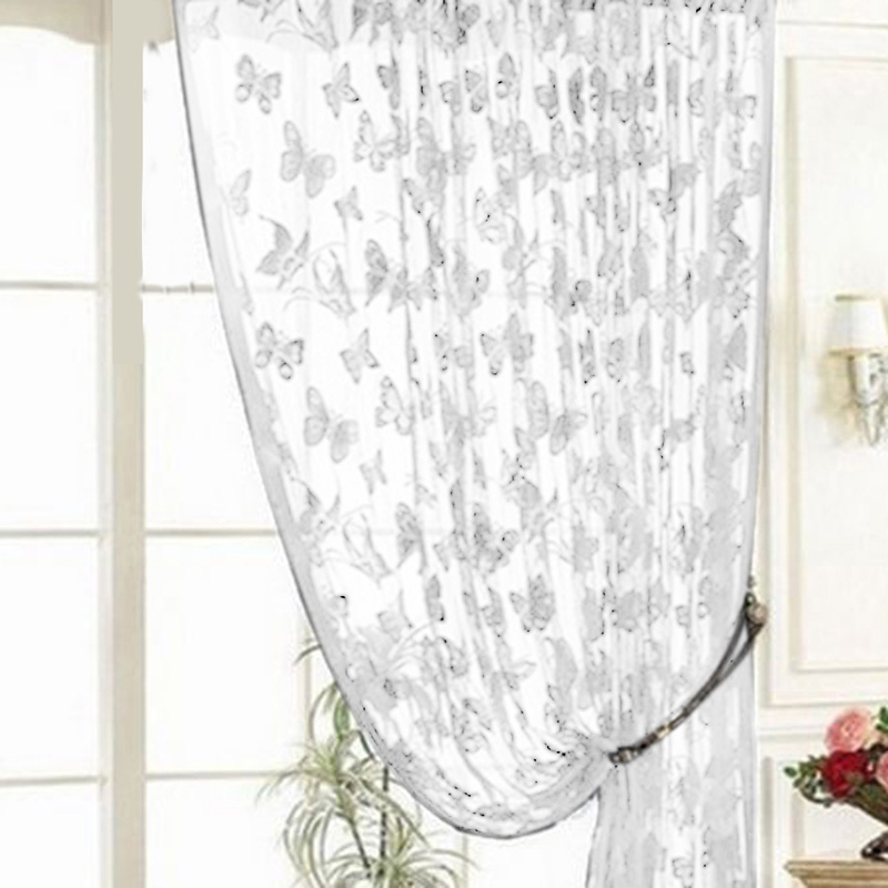 

Door Curtain Window Butterfly Pattern Tassel String Room Curtain White, 501 Original