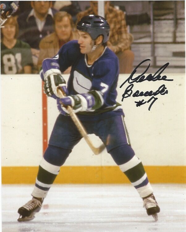 Vancouver Canucks Andre Boudrias Autographed Signed 8x10 NHL Photo Poster painting COA E