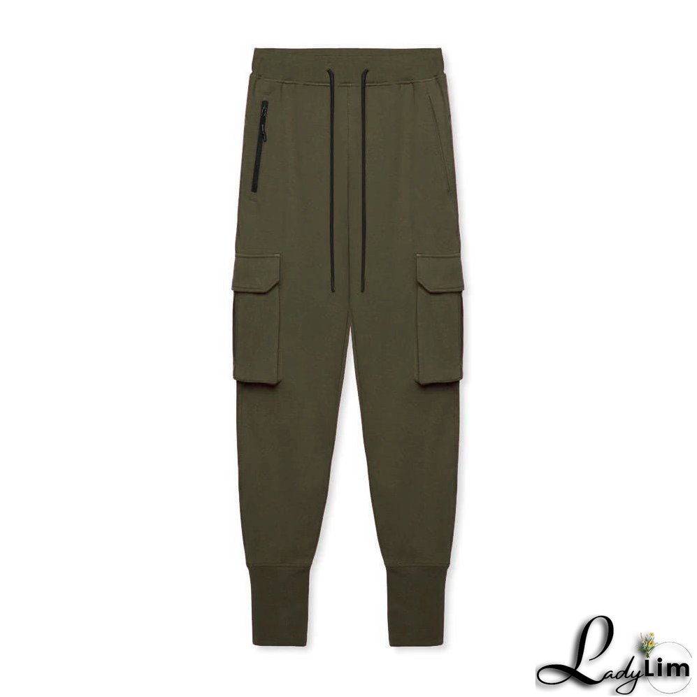 Men's Trend Fashionable Cargo Pants Slim Fit Multi-pocket