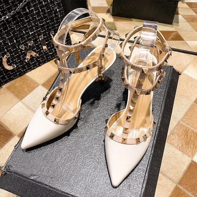 Breakj Breakj High Heel Female Heel Temperament Fashion Single Shoes 2025 New Spring Red Small Leather Shoes Do Not Tired Feet