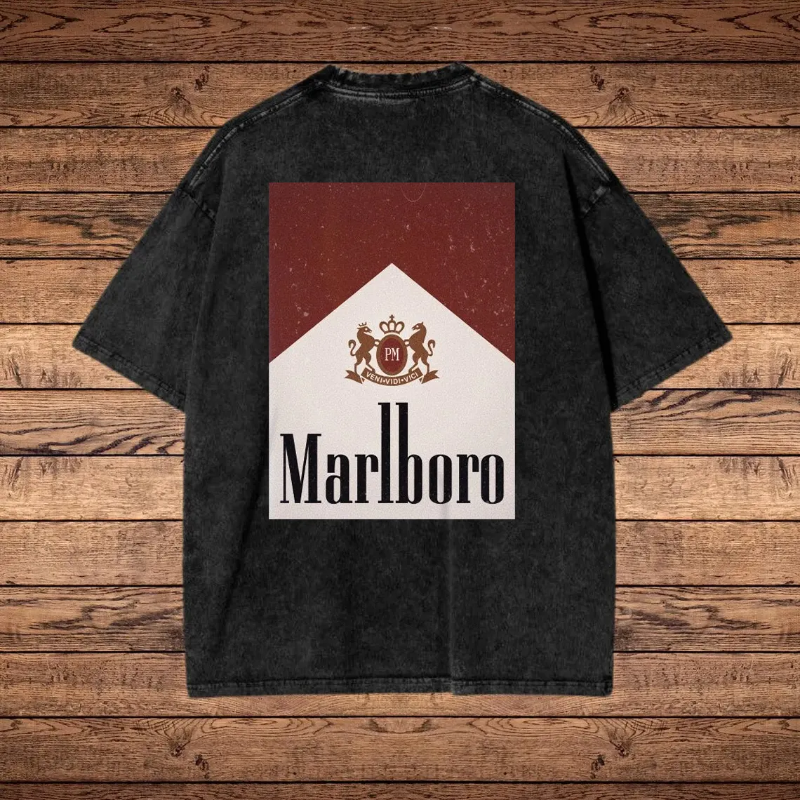 Cowboy Graphic Print Washed T-shirt