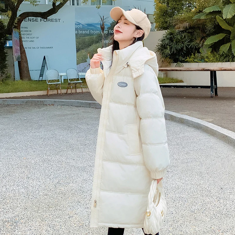 Woherb 2024 New Oversize Down Cotton Clothes Female In The Long Small Winter Thick Cotton-Padded Clothes Cotton-Padded Jacket Coat-Outfit Ideas