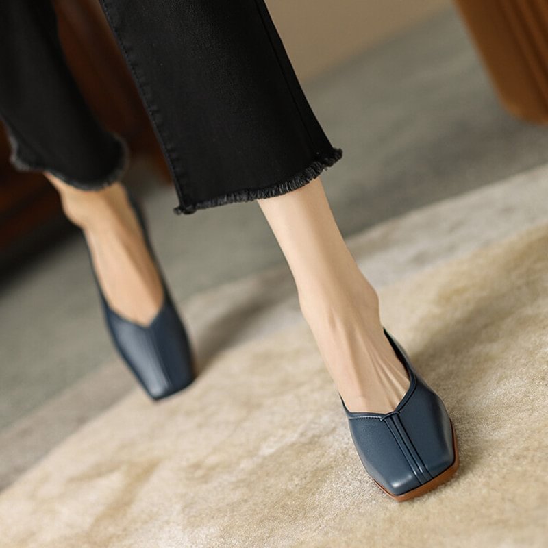 Simple Fashion Shallow Mouth Low Heel Lady Shoes-PABIUYOU- Women's Fashion Leader